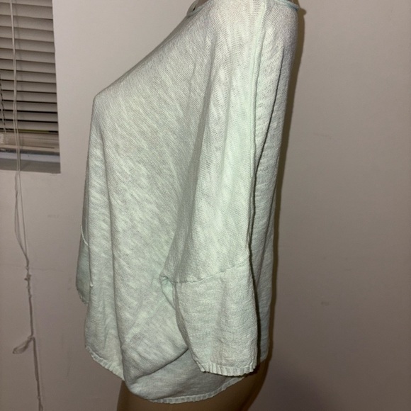 Eileen Fisher Linen Cotton Blend Oversized Cropped Top Size M - Picture 3 of 4